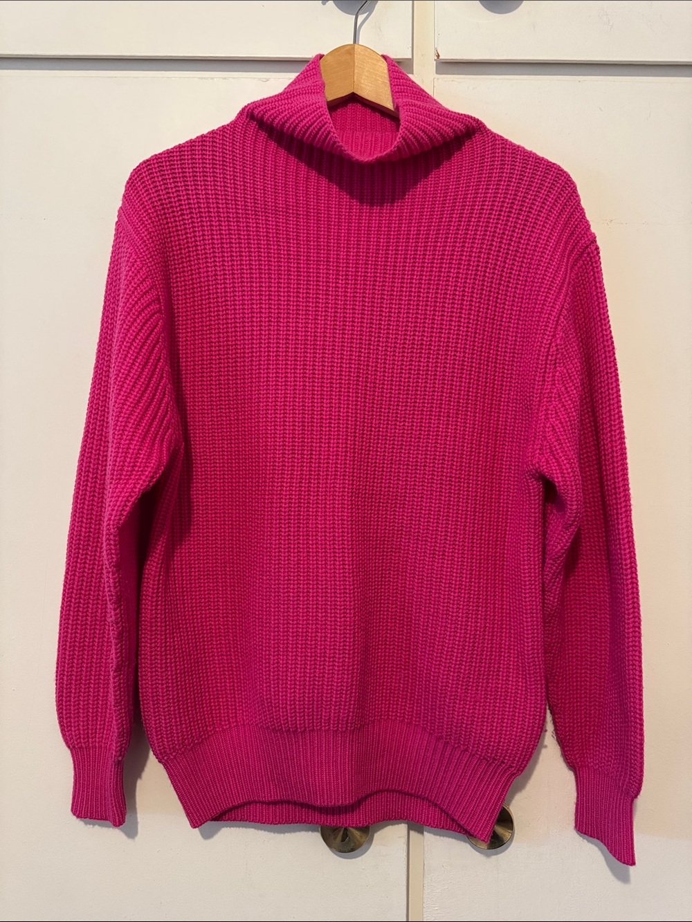 Aritzia Wilfred Hot Pink Turtleneck Sweater